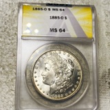 1885-O Morgan Silver Dollar ANACS - MS64