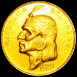 1931 Peru Gold 50 Soles UNCIRCULATED