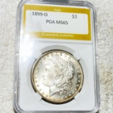 1899-O Morgan Silver Dollar PGA - MS65