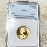 1944 Washington Silver Quarter NNC - MS67+