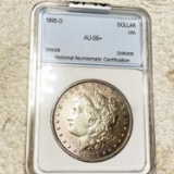 1895-O Morgan Silver Dollar NNC - AU58+