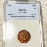 1891 Indian Head Penny NNC - MS 65 RB