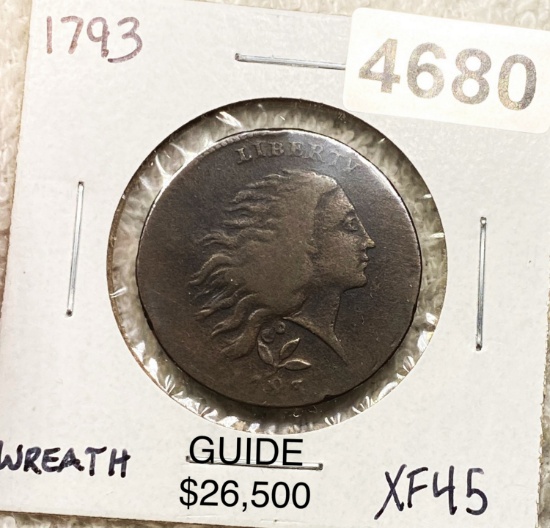 1793 Flowing Hair Large Cent LIGHT CIRC