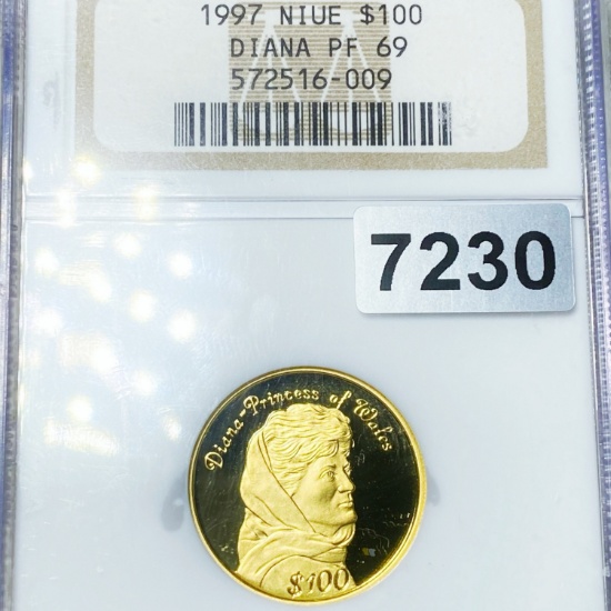 1997 $100 Niue Princess Diana NGC - PR 69