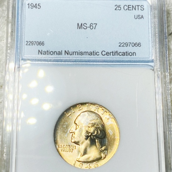 1945 Washington Silver Quarter NNC - MS67