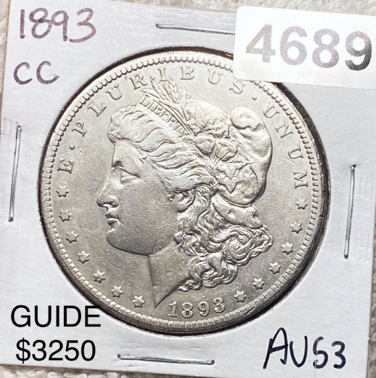 1893-CC Morgan Silver Dollar CHOICE AU