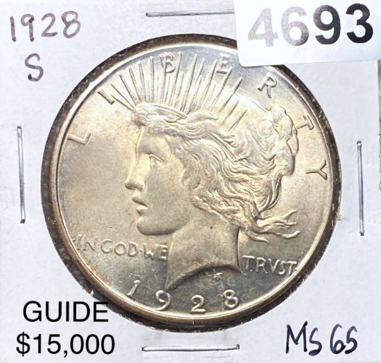 1928-S Silver Peace Dollar GEM BU