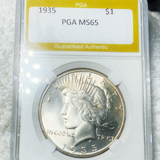 1935 Silver Peace Dollar PGA - MS65