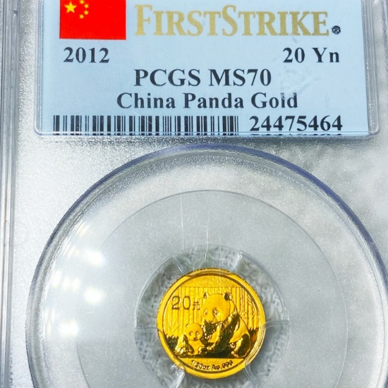 2012 Chinese Gold 20 Yuan PCGS - MS70
