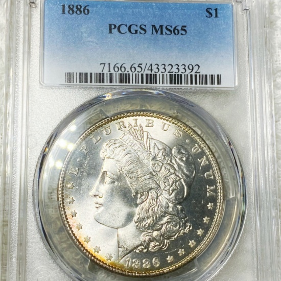 1886 Morgan Silver Dollar PCGS - MS65
