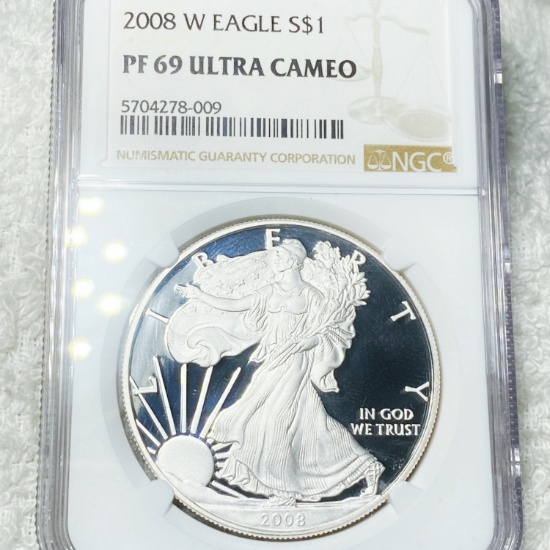 2008-W Silver Eagle NGC - PR 69 ULTRA CAMEO