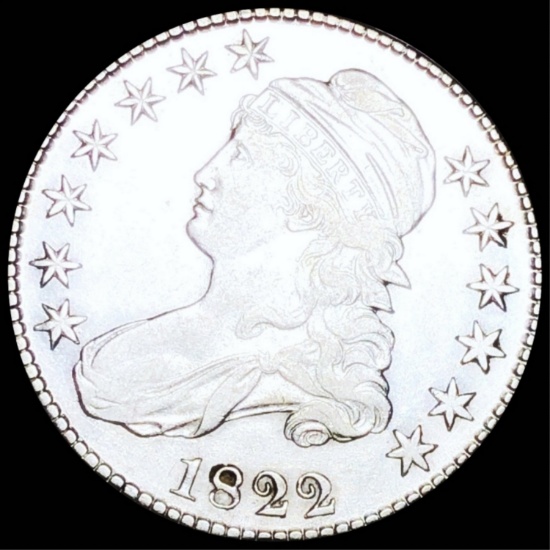 1822 Capped Bust Half Dollar NEARLY UNCIRCULATED