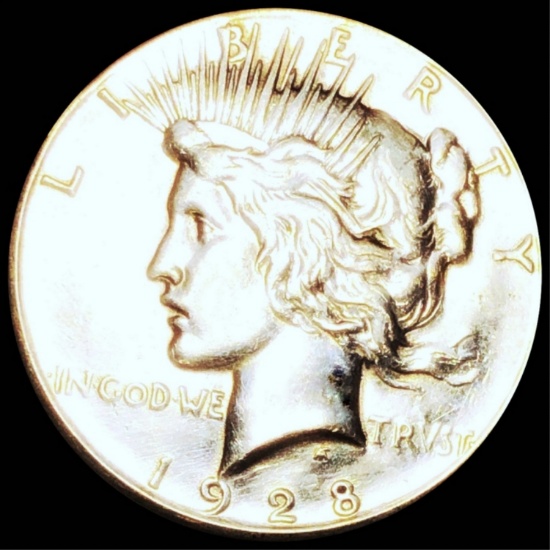 1928 Silver Peace Dollar CLOSELY UNCIRCULATED