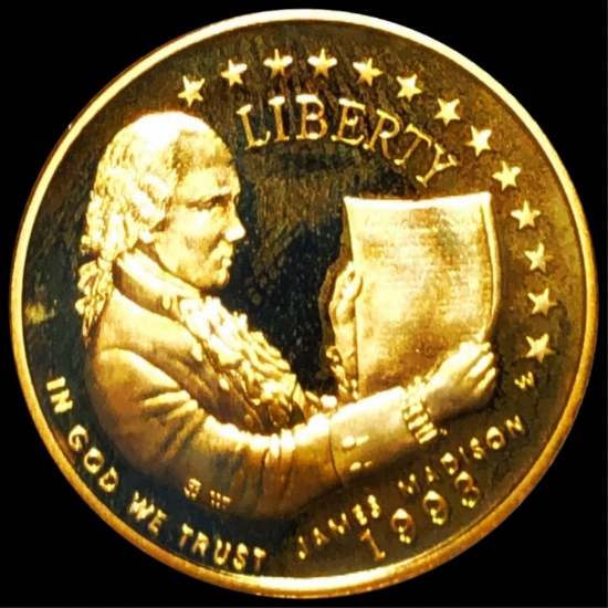 1993-W Bill Of Rights Gold Commem GEM PR 1/4Oz