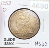 1853-O Seated Half Dollar UNCIRCULATED