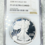 2008-W Silver Eagle NGC - PR 69 ULTRA CAMEO