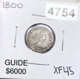 1800 Draped Bust Dime LIGHT CIRC