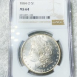 1884-O Morgan Silver Dollar NGC - MS64