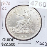 1876-CC Silver Trade Dollar CHOICE BU