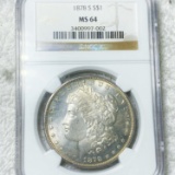 1878-S Morgan Silver Dollar NGC - MS64
