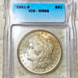 1881-S Morgan Silver Dollar ICG - MS66