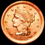 1852 Braided Hair Large Cent UNC RED