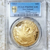 2003 $10 New Zealand Gold Coin PCGS - PR69DCAM