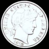 1912-D Barber Silver Dime NEARLY UNC