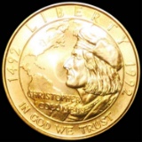 1992-W $5 Gold Christopher Columbus Coin UNC 1/4Oz