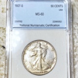 1927-S Walking Half Dollar NNC - MS60