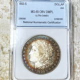 1882-S Morgan Silver Dollar NNC - MS65 OBV DMPL
