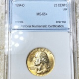 1954-D Washington Silver Quarter NNC - MS66+