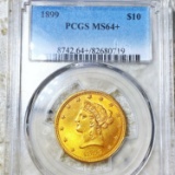 1899 $10 Gold Eagle PCGS - MS64+