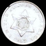 1852 Three Cent Silver CLOSELY UNCIRCULATED