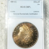 1881-CC Morgan Silver Dollar NNC - MS 65 DMPL