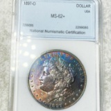 1897-O Morgan Silver Dollar NNC - MS62+