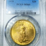 1924 $20 Gold Double Eagle PCGS - MS65
