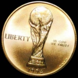 1994 $5 World Cup Gold Commem. UNC 1/4Oz