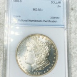 1880-S Morgan Silver Dollar NNC - MS65+