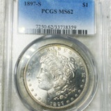 1897-S Morgan Silver Dollar PCGS - MS62