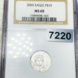 2005 $10 Platinum Coin NGC - MS69