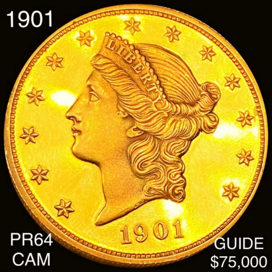 1901 $20 Gold Double Eagle CHOICE PROOF CAM