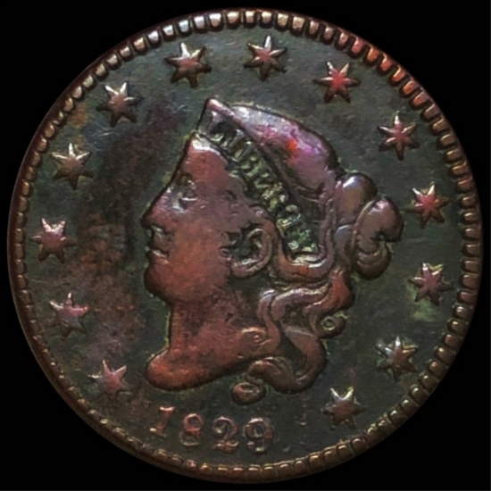 1829 Coronet Head Large Cent LIGHTLY CIRCULATED