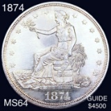 1874 Silver Trade Dollar CHOICE BU