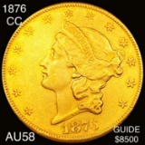 1876-CC $20 Gold Double Eagle CHOICE AU