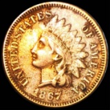1867 Indian Head Penny ABOUT UNCIRCULATED