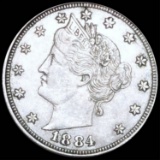 1884 Liberty Victory Nickel ABOUT UNCIRCULATED