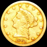 1861 $2.50 Gold Quarter Eagle NICELY CIRCULATED