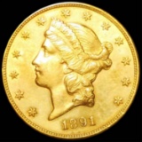 1891-S $20 Gold Double Eagle UNCIRCULATED