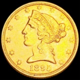 1895 $5 Gold Half Eagle UNCIRCULATED